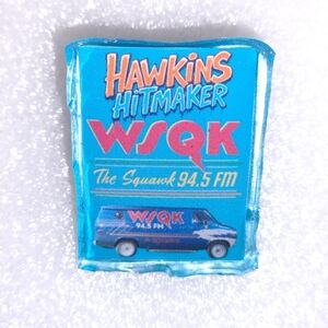 STRANGER THINGS 5 THE SQUAWK 94.5 Fm Handmade Pin.